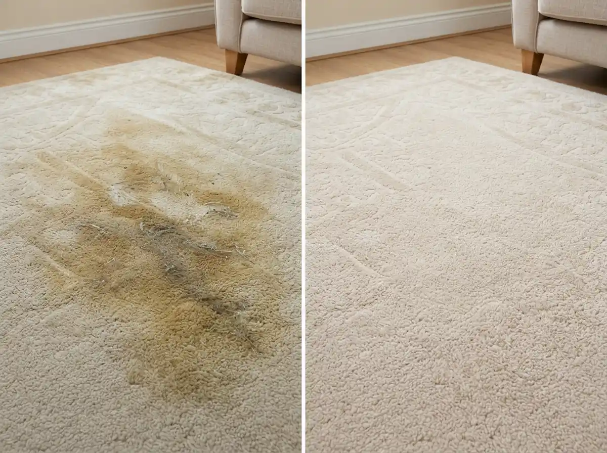 Carpet cleaning before and after result in Commerce City